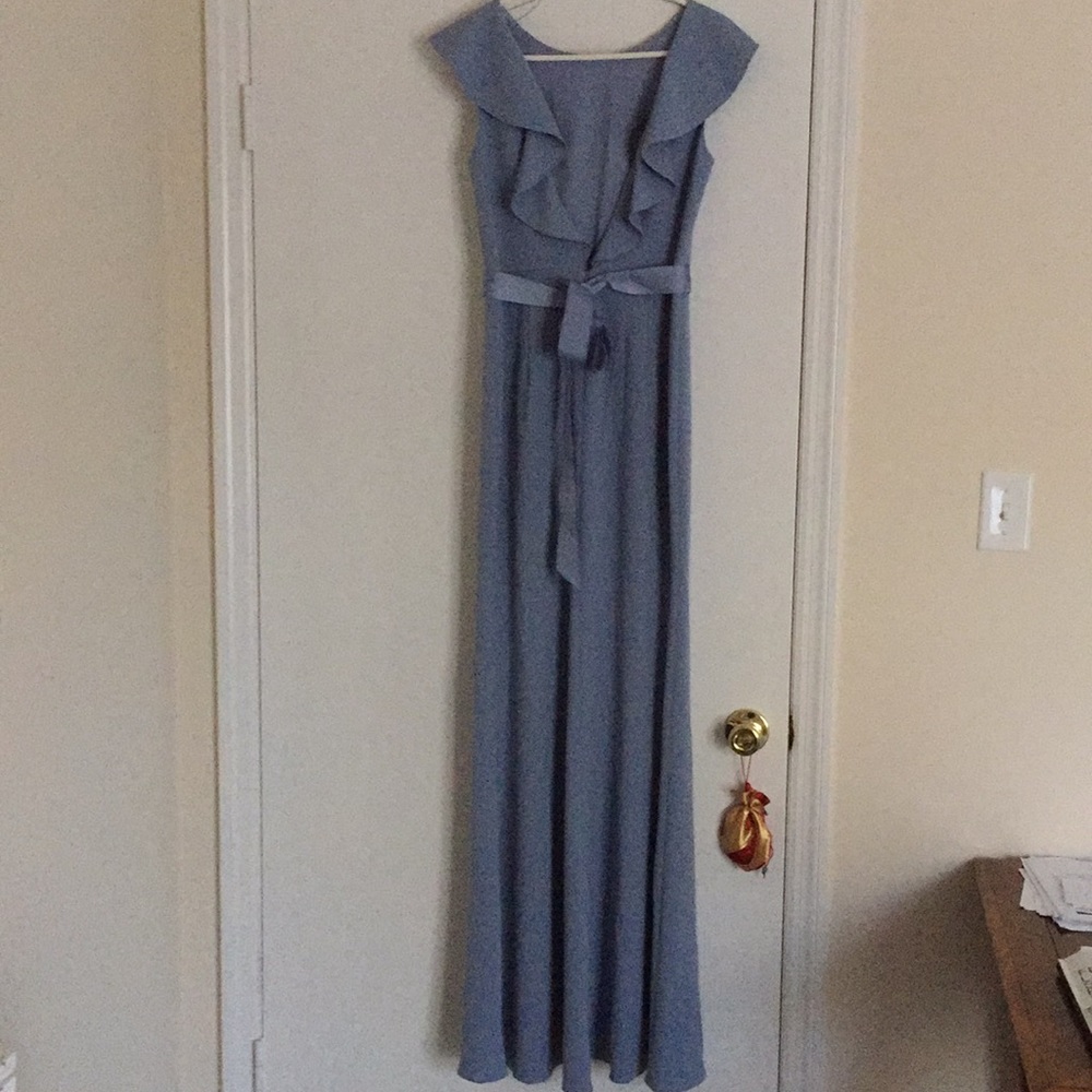 Adrianna Papell - Ruffle sleeve open back dress - Picture 5 of 6